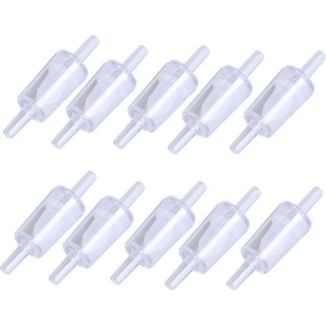 10 Stück Rückschlagventile 4 mm PP Luftpumpe Aquarium 1-Wege-Wasserstopp-Rückschlagventil für Fischbecken Weiß (1/5)