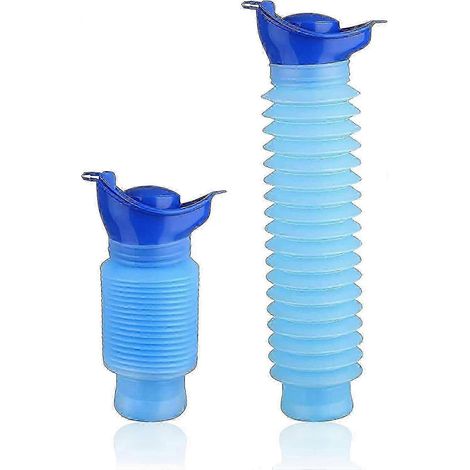 Urinoir rétractable, urinoir portable compatible avec les hommes et les femmes, dispositif d'urination d'urgence adapté aux voyages, au camping et à la randonnée, réutilisable (1/4)