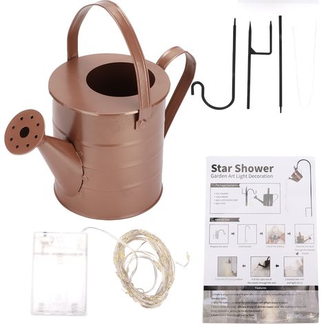Douche extérieure étoile mignonne antistagnation d’eau, décoration de jardin pour cour, cadeau de pendaison de crémaillère. (1/5)