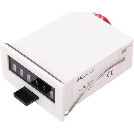 Compteur d'impulsions électromagnétique 6 chiffres, module ABS MCF-6X, 0-999999, 1,5W, AC220V (1/5)
