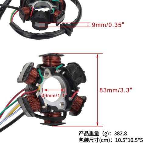 Magneto-Statorspule Kayo 125-160cc YX-140 Irbis TTR 125 Motorrad (1/4)