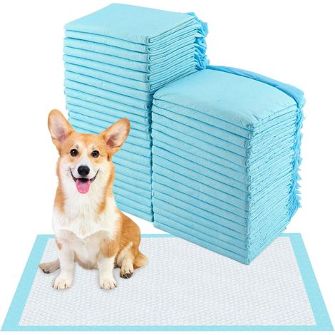 Tapis d'Apprentissage Jetables pour Chiens et Chats 45x60 cm - Alaises Absorbantes Imperméables pour Animaux de Compagnie (Lot de 50 Pièces) (1/5)