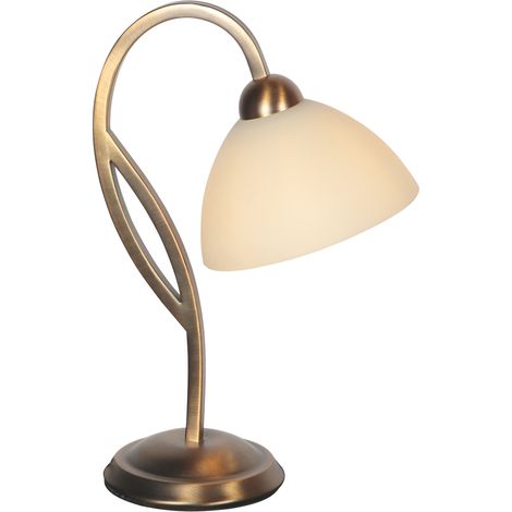 Steinhauer - tischlampe - Anthea - bronze - glas metall - Ø 17cm