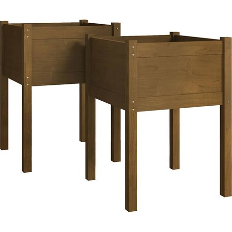 Maison Exclusive - Fioriere 2 pz Ambra 50x50x70 cm in Legno Massello di Pino (1/5)
