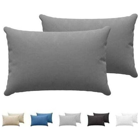 Taie Oreiller 30 x 50 cm Coton (Pack de de 2)Coton Jersey 150 -Anthracite - Taie, XU,d'oreiller 30x50 cm- Housse de Coussin Résistant et Hypoallergénique pour Oreiller 30x50 cm - (1/4)