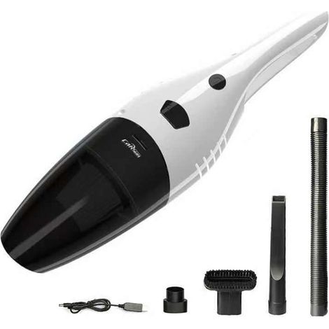TRADE SHOP - Aspirapolvere Aspira Polvere Per Auto Senza Fili A 12v + Accessori Kit Pulizia - (1/4)