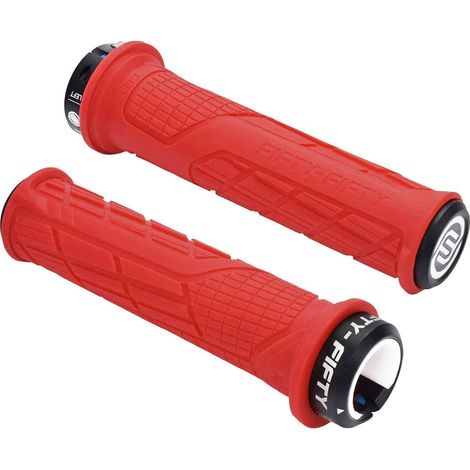 Fahrradgriffe MTB rutschfest Gummi Single Lock-on Rot für Mountainbike (1/5)