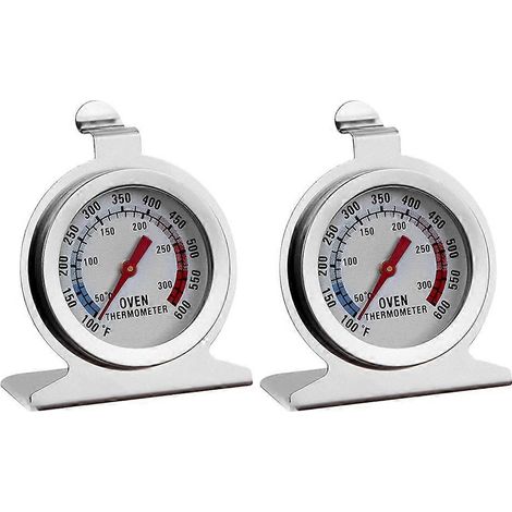 Thermomètre de barbecue en acier inoxydable, compatible avec le four, lot de 2, mesure de température à large plage. (1/5)