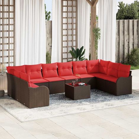 Teenpull – Sofa Set 11 Stk. Braun Polyester (1/5)