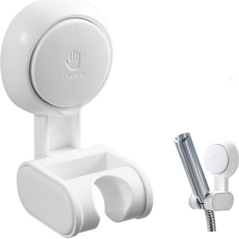 Support de Pommeau de Douche à Ventouse sans Perçage, étanche et Réglable en Hauteur, Support de Pommeau de Douche pour Salle de Bain