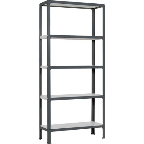 SimonRack Scaffale da Ufficio/Libreria, 1800x1000x300 mm, 5 Ripiani, 150 kg per Ripiano, Metallo Stile Industriale, Antracite – Simon Home