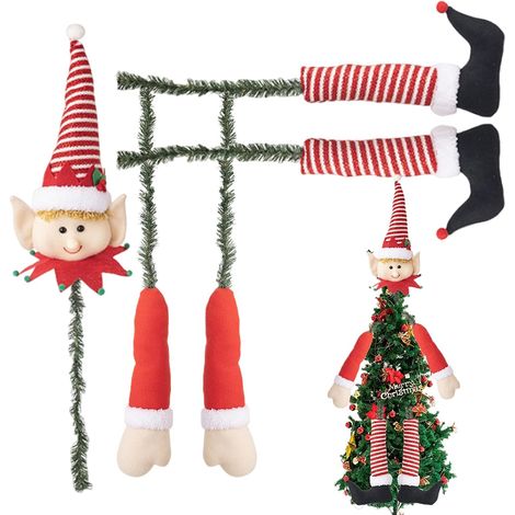 Christmas Tree Topper Decorations, Hugger with Hat, and Funny Tree Topper Ornament for Parties, Festive Hugger Decor for Christmas Tree Holiday Celebrations (1/5)