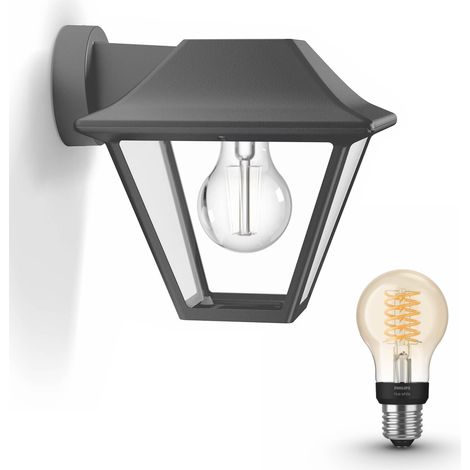 Philips Hue Alpenglow Wandleuchte Außen E27 (Anthrazit) Warmweißes Licht - White Filament (1/5)