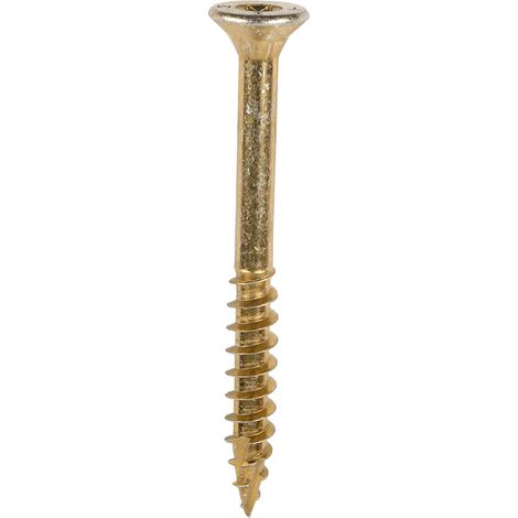 TIMCO C2 Clamp-Fix Multi-Purpose Premium Countersunk Gold Woodscrews - 8.0 x 80
