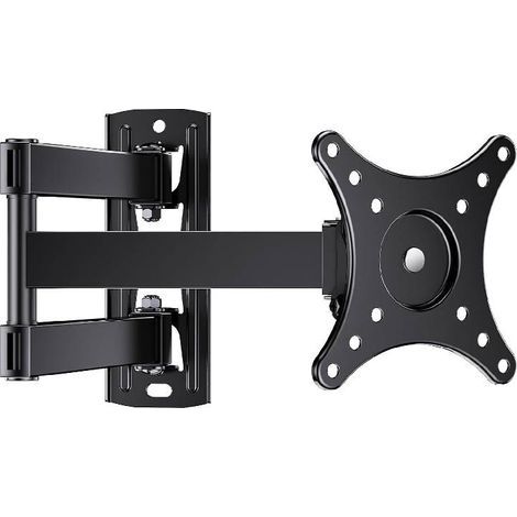 Support mural TV 14-43 pouces – pivotant +5°/-15° – charge max 18 kg – acier haute qualité – montage sur béton ou bois