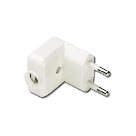 Clavija bipolar acodada blanca 11006-50529 blister