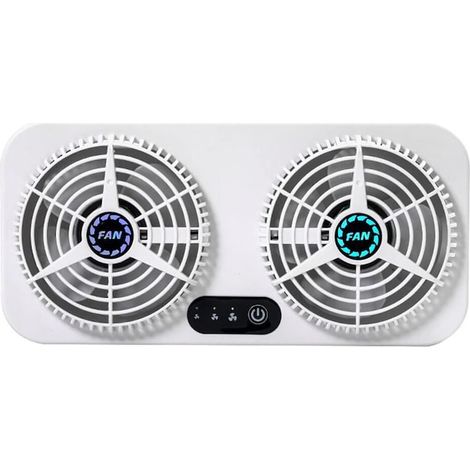 Ventilateur d'extraction pour fenêtre, double usage, purification d'air, blanc, 25x8.5x12cm, lot avec câble USB (1/5)