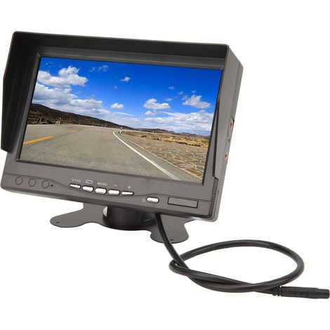 Kit Moniteur de Recul 7 Pouces Écran IPS PAL NTSC DC 9-35V Caméra de Stationnement pour Camion Remorque Camping-car Pickup Connecteur Aviation (1/5)