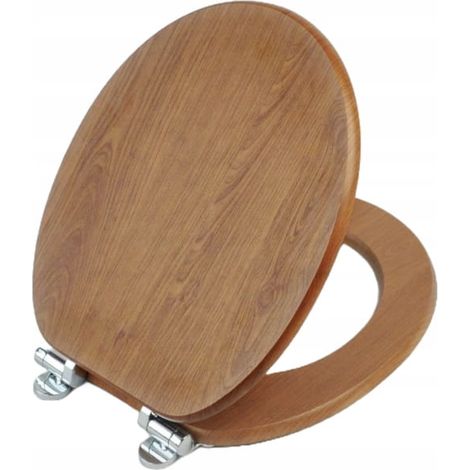 Sedile WC Nergis con chiusura ammortizzata 37x5,5x49,5cm marrone