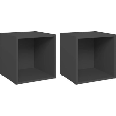 Maison Exclusive - TV-Schränke 2 Stk. Grau 37x35x37 cm Holzwerkst