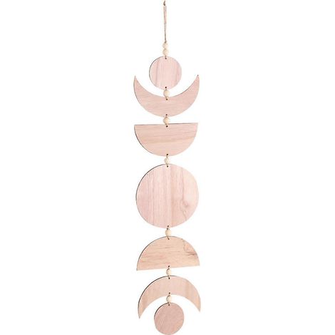 Wandbehang aus Holz, Mond- oder Sonnenform, Dekoration für Partys, Boho-Stil, Zuhause