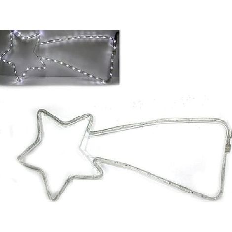 Illuminazione Natalizia a Stella Cometa 48 Luci LED bianca freddo per Esterno ed Interno Effetto Lampeggiante ip 44 (1/4)