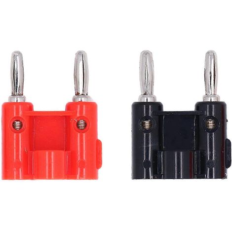 2-teiliges Bananenstecker-Set (4 mm, zweireihig, Kreuzverbinder) für Audiolautsprecher (1/4)