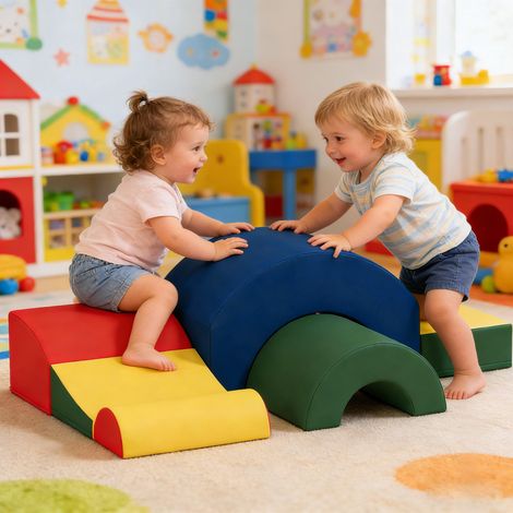 Module en 5 pièces pour favoriser le développement de la motricité des bébés, parcours de motricité en mousse EVA pour enfants d'âge préscolaire, multicolore (1/5)