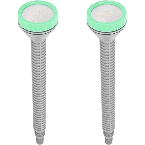 2PCS Watering Hose Nozzle Extended Spray Nozzle Shower Head Stainless Steel Versatile Hose Wand for Home Garden Irrigation Green Gray 1000mesh (1/5)