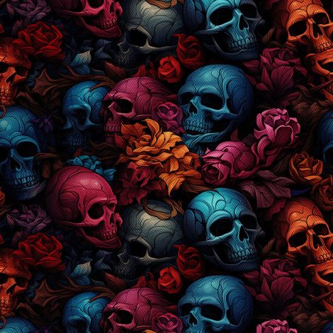 Tela decorativa para exteriores Oxford - Motivo de calavera I DX4410 (1/5)