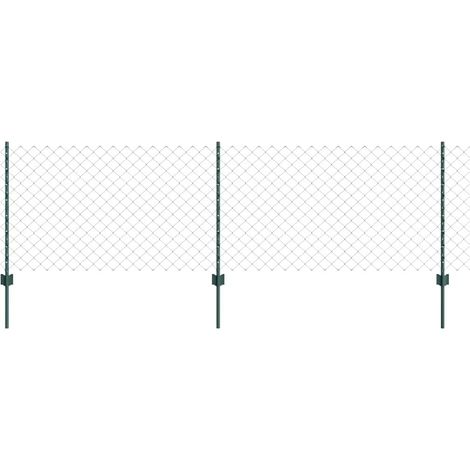 Maison Exclusive - Kettenzaun mit Pfosten 25 x 0,8 m (B x H) Feue
