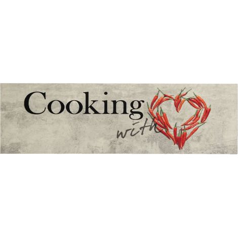 Tapis de cuisine lavable imprimé de piment Cooking 45x150 cm (1/5)