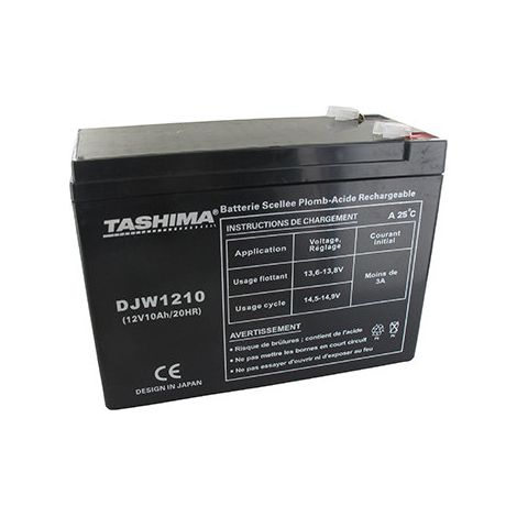 Motorrad-Batterie Tashima 12V, 10A, anpassbar für Ecomower. L: 151, B: 63, H: 110 mm, + links 100% wasserdicht. - Batterie mit...