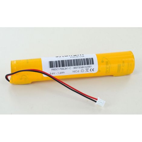 Batterie Saft 3.6V 1.6Ah NiCd FRESC1700L3X1 pour BAES Cooper