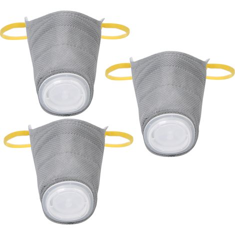 Muselière anti-PM2.5 pour chien, protection respiratoire avec sangle réglable anti-buée, outil de couverture buccale respirant, lot de 3 pièces gris taille S (1/5)