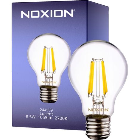 Noxion Lucent LED E27 Poire Filament Claire 8.5W 1055lm - 827