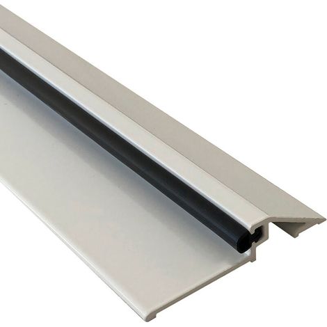 Seuil de porte PMR en aluminium avec joint caoutchouc – Longueur 1m – Finition laquée blanche – Résistance et durabilité maximales (1/2)