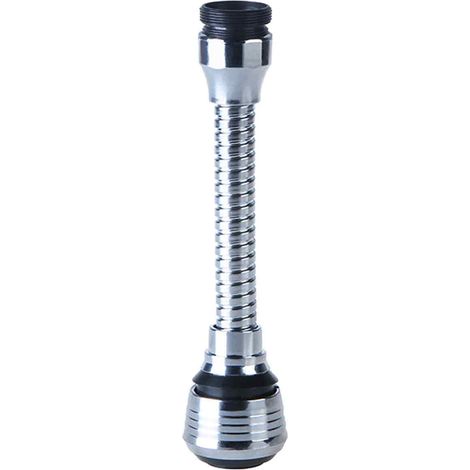 Adaptateur flexible universel, rallonge de robinet d'évier, 2 fonctions, rotation à 360°, 13 cm
