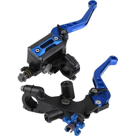 Ej.Life Bremshebel Motorrad - 1 Paar 22Mm Kupplungs Und Bremshebel, Hauptbremszylinder Hebel Universal Motorrad Bremse Kupplungszylinder Hauptbremszylinder (Blau) A (1/5)
