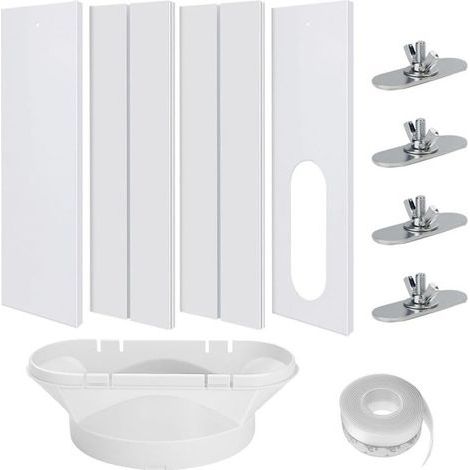 Kit Calfeutrage Climatiseur, TGKYK 4PCS Joint de Fenetre Climatisation Réglable, Calfeutrage Fenetre Climatiseur, Kit Fenetre Climatiseur Mobile, Adaptateur Tuyau Climatiseur Mobile 13cm (1/5)