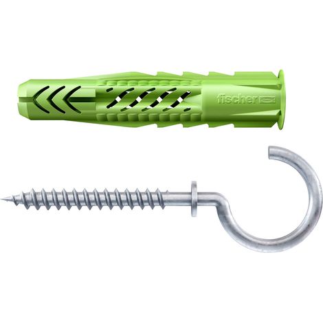 fischer Universaldübel UX Green 8 x 50 R RH mit Rand, Rundhaken (1/5)
