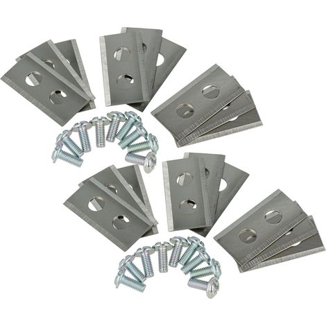 vhbw 18x Lames compatible avec Kress Mission KR133E KR172, KR136E, KR121E, KR123E, KR122E tondeuse - Lames de rechange, argenté, acier