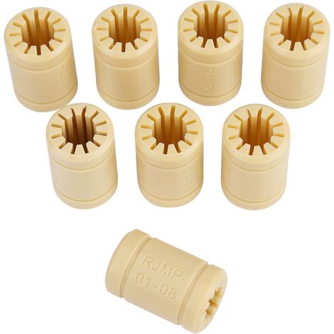 Cuscinetti in polimero solido LM8UU per stampanti 3D (confezione da 8) con albero da 8 mm (1/5)
