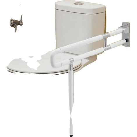 Handlauf, U-förmiges Design, 300 kg Tragfähigkeit, WEISS (1/5)