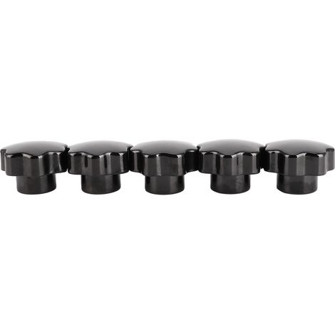 Lot de 5 poignées à molette 7 étoiles avec noyau en laiton pour outils et équipements industriels M10x50 (1/5)