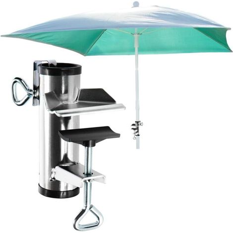 Porte-parasol en métal - pied de parasol pour balcon, terrasse ou table - porte-parasol de balcon XL (01 pièce - Ø 25-38mm) (1/4)