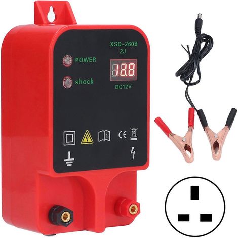 Weide-Impuls-Elektrozaungerät mit Tierzaunalarm, Hochspannungsimpulsgeber 100–240 V (1/5)