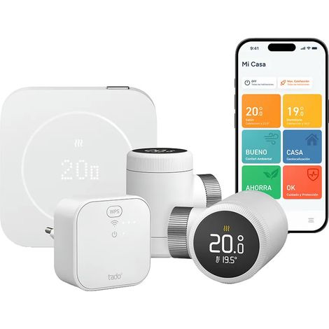 Thermostat connecté et Intelligent Filaire - Kit de démarrage X (2e Gen) Multiroom avec 2 têtes X