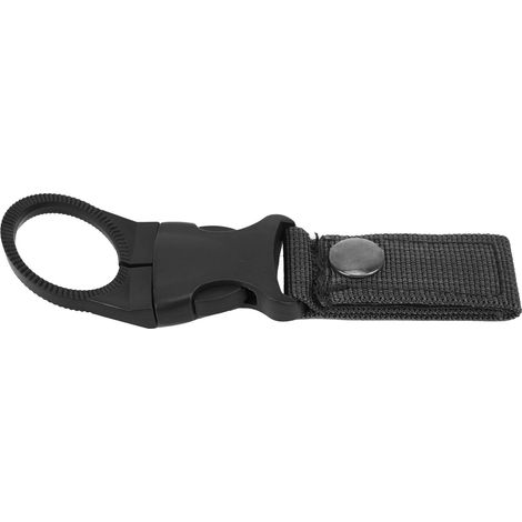 Porte-bouteille d'extérieur avec clip pour camping, randonnée, vélo et pêche, boucle multifonctionnelle, noir (1/5)