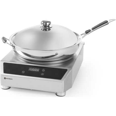3500-W-Induktionswok mit Profi Line Induktionsbratpfanne - Hendi 239681 (1/5)
